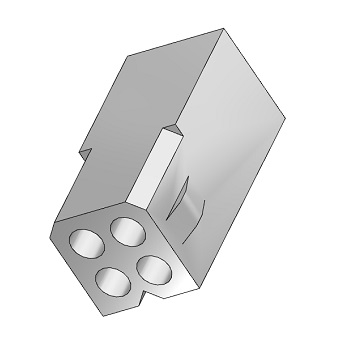 Connector, Receptacle, 4-Pin, 0.062"
